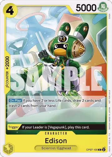 Edison (Tournament Pack 2024 Oct.-Dec.) (OP07-100), One Piece Promotion Cards — One Piece card price