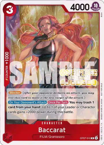 Baccarat (Judge Pack Vol. 4) (OP07-010), One Piece Promotion Cards — One Piece card price