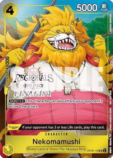 Nekomamushi (Offline Regional 2024 Vol. 3) [Finalist] (OP06-110), One Piece Promotion Cards — One Piece card price