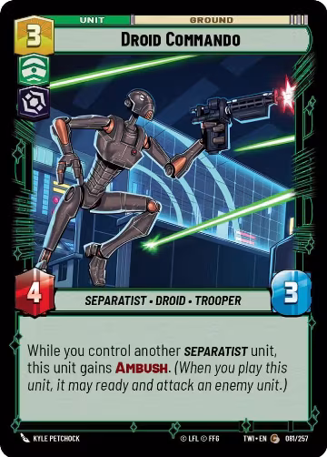 Droid Commando (081/257), Twilight of the Republic — Star Wars card price