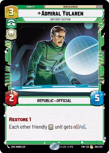 Admiral Yularen - Advising Caution (092/257), Twilight of the Republic — Star Wars card price