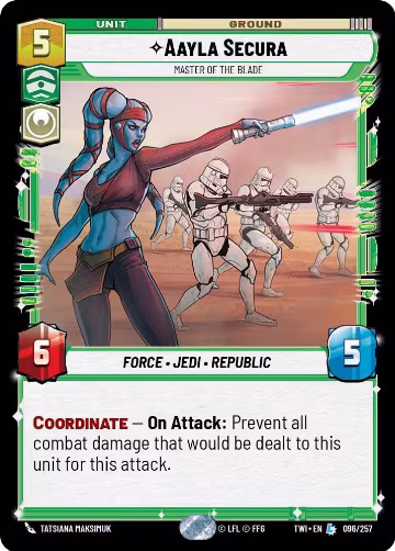 Aayla Secura - Master of the Blade (096/257), Twilight of the Republic — Star Wars card price