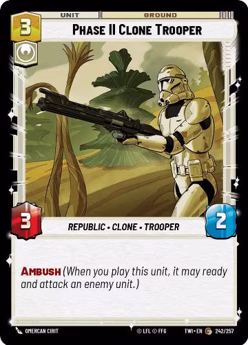 Phase II Clone Trooper (242/257), Twilight of the Republic — Star Wars card price