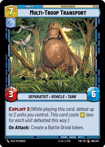 Multi-Troop Transport (066/257), Twilight of the Republic — Star Wars card price