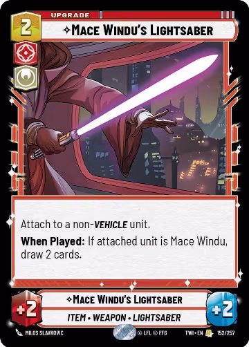 Mace Windu's Lightsaber (152/257), Twilight of the Republic — Star Wars card price