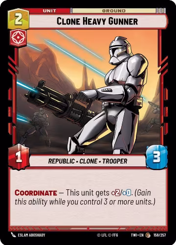 Clone Heavy Gunner (158/257), Twilight of the Republic — Star Wars card price