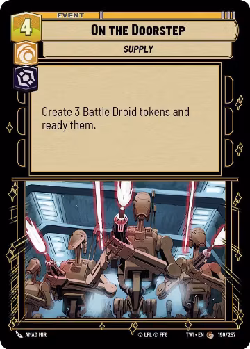 On The Doorstep (190/257), Twilight of the Republic — Star Wars card price