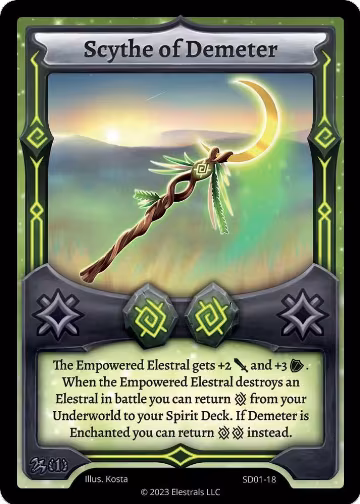 Scythe of Demeter (SD01-18), Centaurbor Starter Deck [First Edition] — Elestrals card price