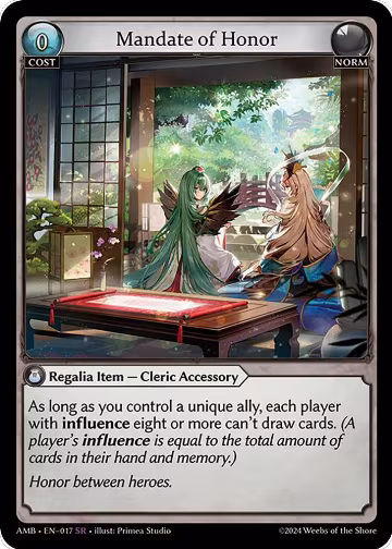 Mandate of Honor (017), Mortal Ambition — Grand Archive card price