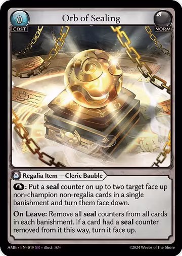 Orb of Sealing (019), Mortal Ambition — Grand Archive card price