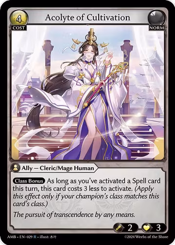 Acolyte of Cultivation (029), Mortal Ambition — Grand Archive card price