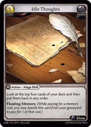 Idle Thoughts (049), Mortal Ambition — Grand Archive card price