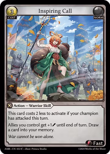 Inspiring Call (053), Mortal Ambition — Grand Archive card price