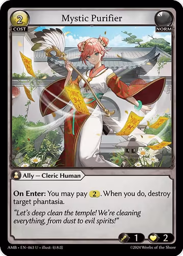 Mystic Purifier (063), Mortal Ambition — Grand Archive card price