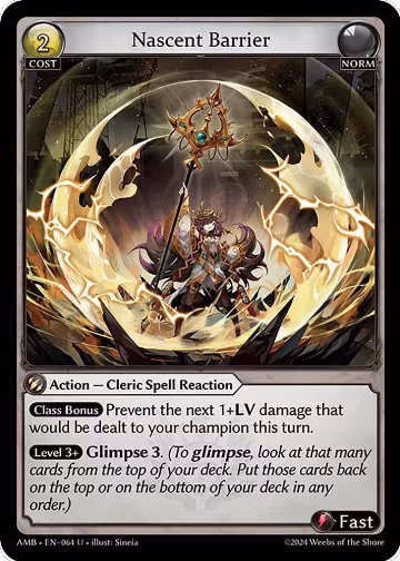Nascent Barrier (064), Mortal Ambition — Grand Archive card price