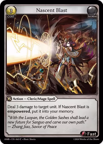 Nascent Blast (065), Mortal Ambition — Grand Archive card price