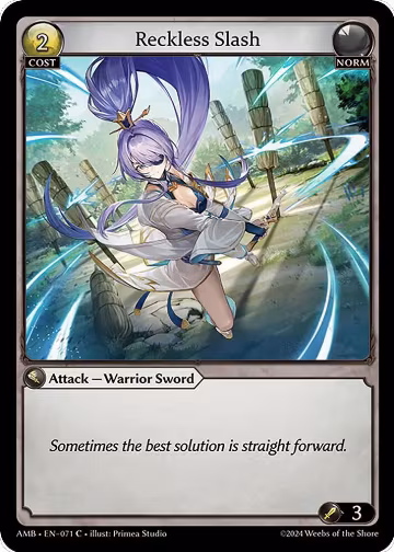 Reckless Slash (071), Mortal Ambition — Grand Archive card price