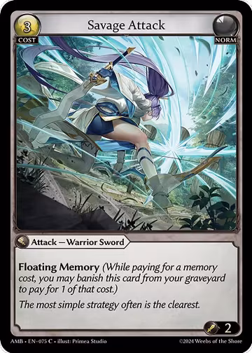 Savage Attack (075), Mortal Ambition — Grand Archive card price