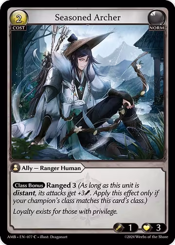 Seasoned Archer (077), Mortal Ambition — Grand Archive card price
