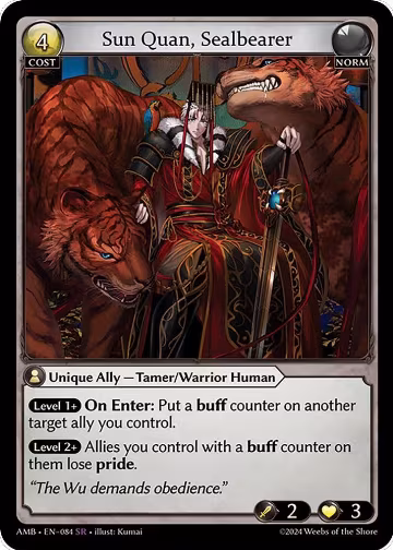 Sun Quan, Sealbearer (084), Mortal Ambition — Grand Archive card price