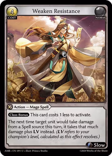 Weaken Resistance (091), Mortal Ambition — Grand Archive card price