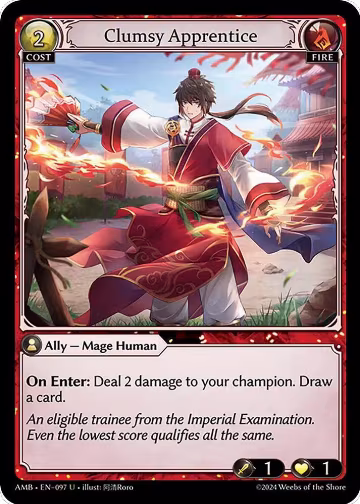 Clumsy Apprentice (097), Mortal Ambition — Grand Archive card price