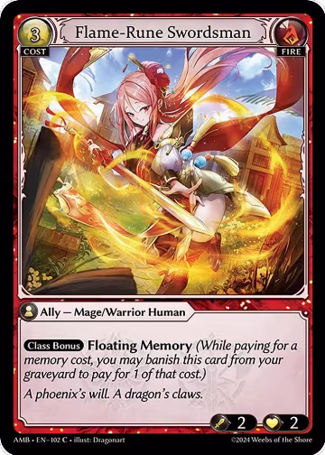 Flame-Rune Swordsman (102), Mortal Ambition — Grand Archive card price