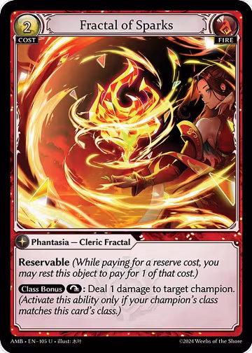 Fractal of Sparks (105), Mortal Ambition — Grand Archive card price