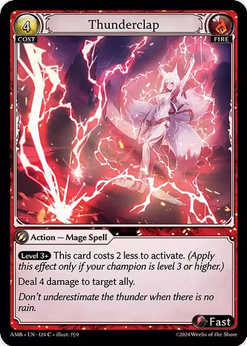 Thunderclap (124), Mortal Ambition — Grand Archive card price