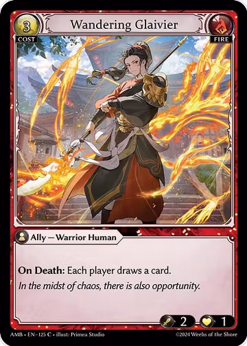 Wandering Glaivier (125), Mortal Ambition — Grand Archive card price