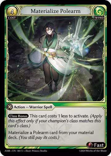 Materialize Polearm (184), Mortal Ambition — Grand Archive card price