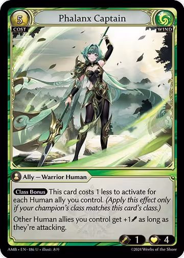 Phalanx Captain (186), Mortal Ambition — Grand Archive card price