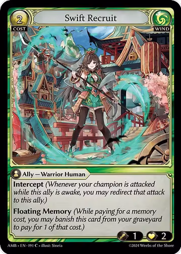 Swift Recruit (191), Mortal Ambition — Grand Archive card price