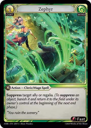 Zephyr (200), Mortal Ambition — Grand Archive card price