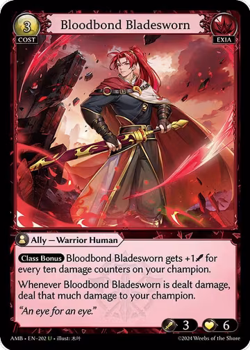 Bloodbond Bladesworn (202), Mortal Ambition — Grand Archive card price
