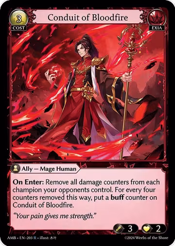 Conduit of Bloodfire (203), Mortal Ambition — Grand Archive card price