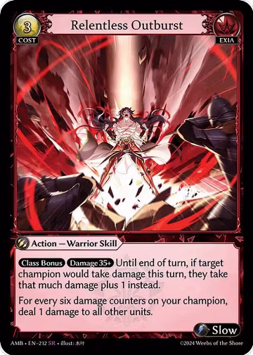 Relentless Outburst (212), Mortal Ambition — Grand Archive card price