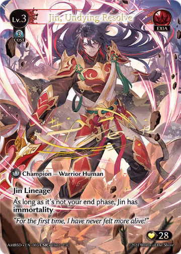 Jin, Undying Resolve (CSR) (005) — card price