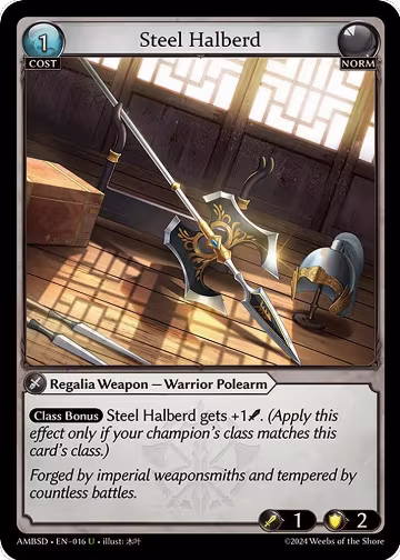 Steel Halberd (016), Mortal Ambition Starter Decks — Grand Archive card price