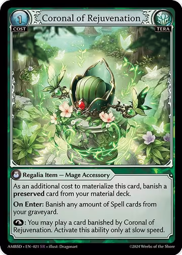 Coronal of Rejuvenation (021), Mortal Ambition Starter Decks — Grand Archive card price