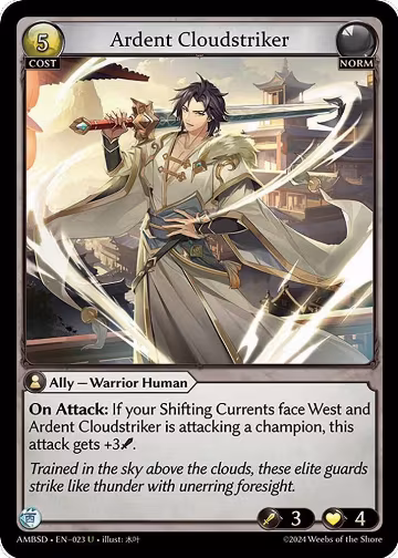 Ardent Cloudstriker (023), Mortal Ambition Starter Decks — Grand Archive card price