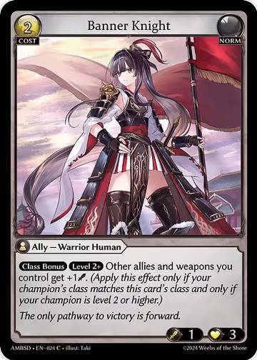 Banner Knight (024), Mortal Ambition Starter Decks — Grand Archive card price