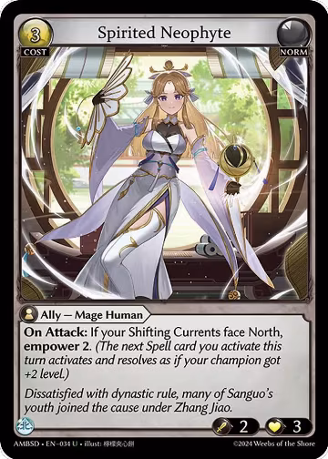 Spirited Neophyte (034), Mortal Ambition Starter Decks — Grand Archive card price