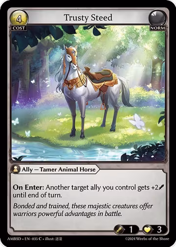 Trusty Steed (035), Mortal Ambition Starter Decks — Grand Archive card price