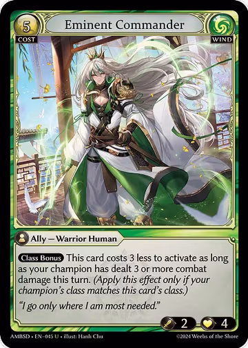 Eminent Commander (045), Mortal Ambition Starter Decks — Grand Archive card price