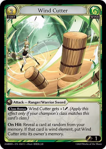 Wind Cutter (050), Mortal Ambition Starter Decks — Grand Archive card price
