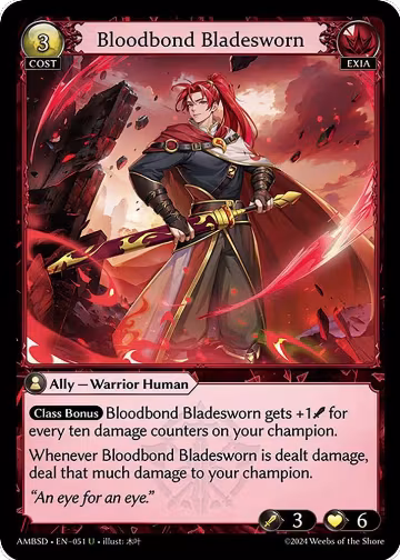 Bloodbond Bladesworn (051), Mortal Ambition Starter Decks — Grand Archive card price