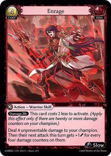 Enrage (052), Mortal Ambition Starter Decks — Grand Archive card price