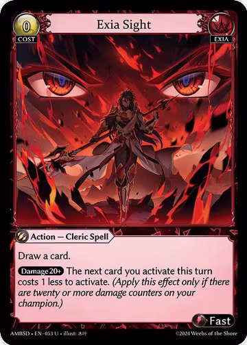 Exia Sight (053), Mortal Ambition Starter Decks — Grand Archive card price