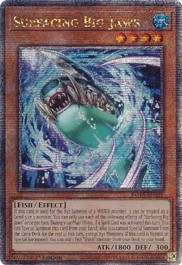 Surfacing Big Jaws (Quarter Century Secret Rare) (ROTA-EN001), Rage of the Abyss — Yu-Gi-Oh! card price